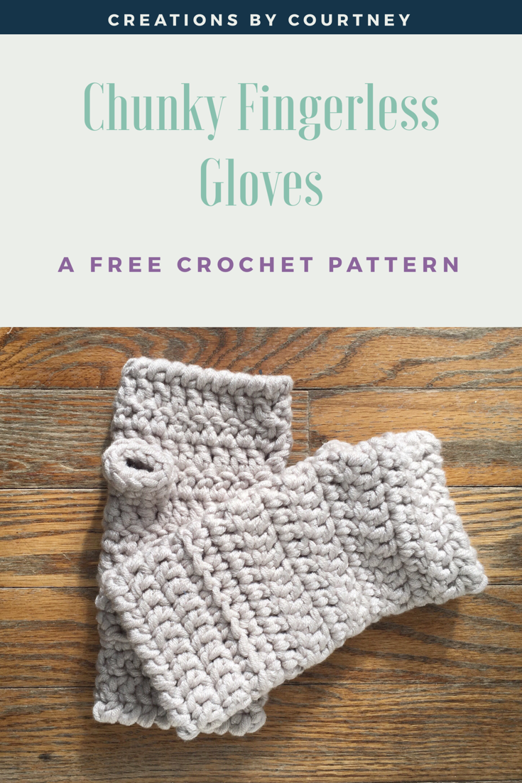 Free Crochet Pattern: Chunky Fingerless Gloves. Grab 94 yards of your fav bulky weight yarn, and make a pair today.