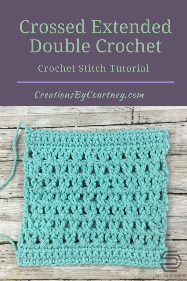Crossed extended double crochet tutorial