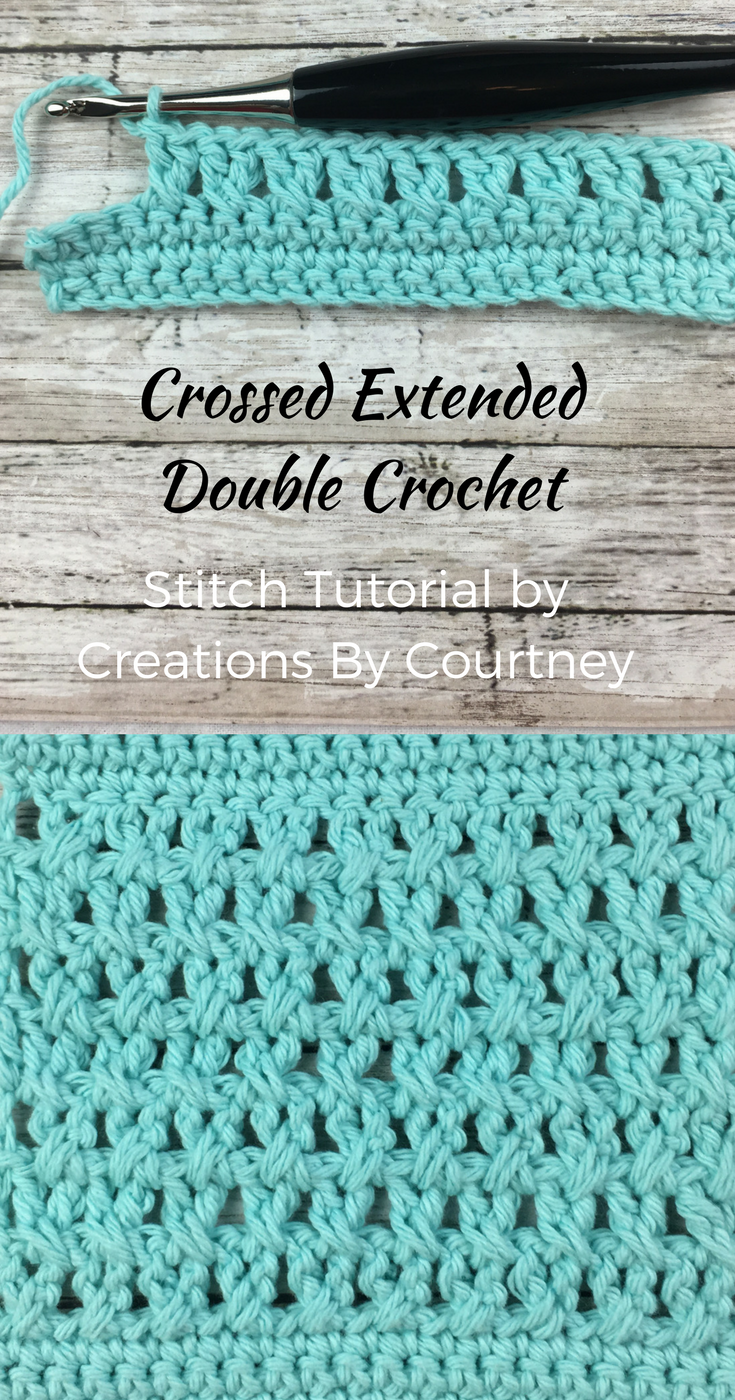 Crossed Extended Double Crochet Stitch Tutorial