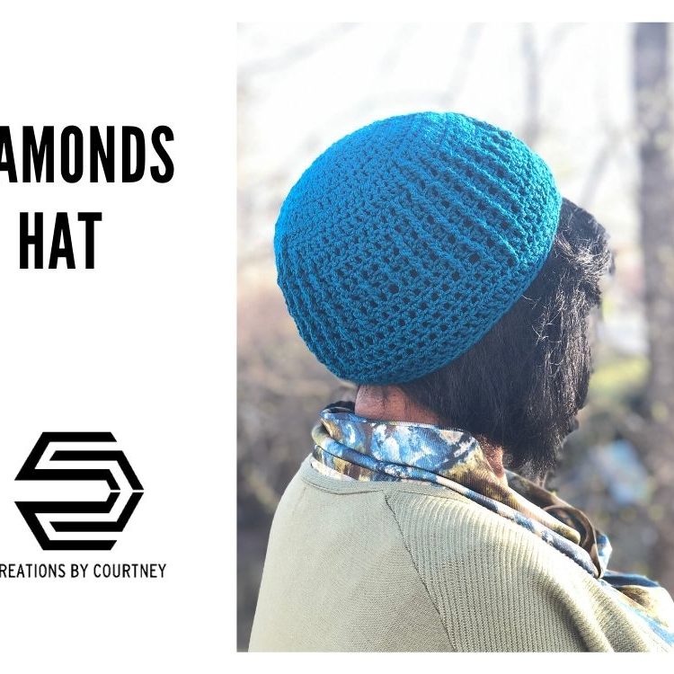Surround your crown in diamonds created with extended post stitches. This is an intermediate crochet pattern available in three sizes.