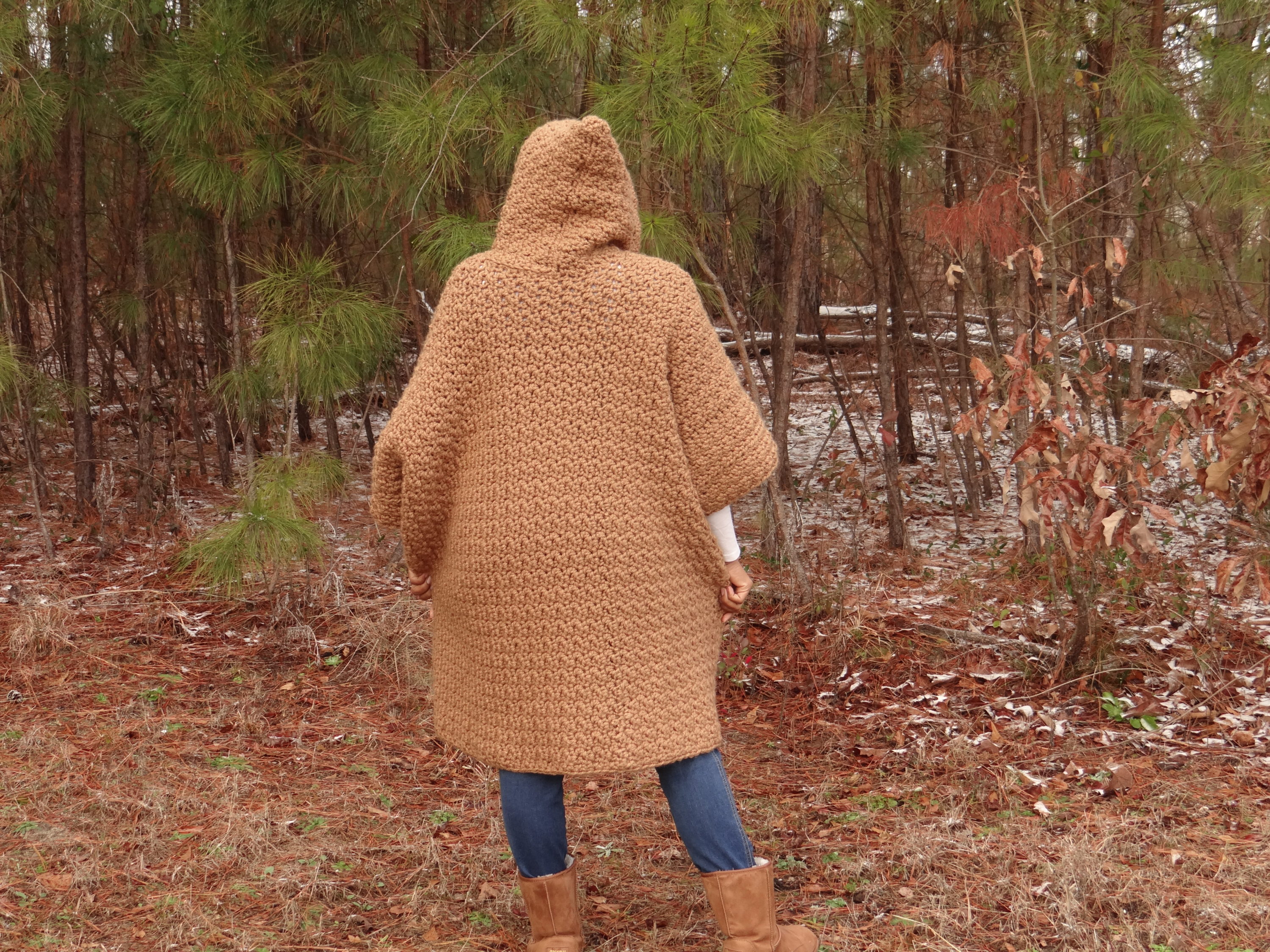 crochet hooded poncho