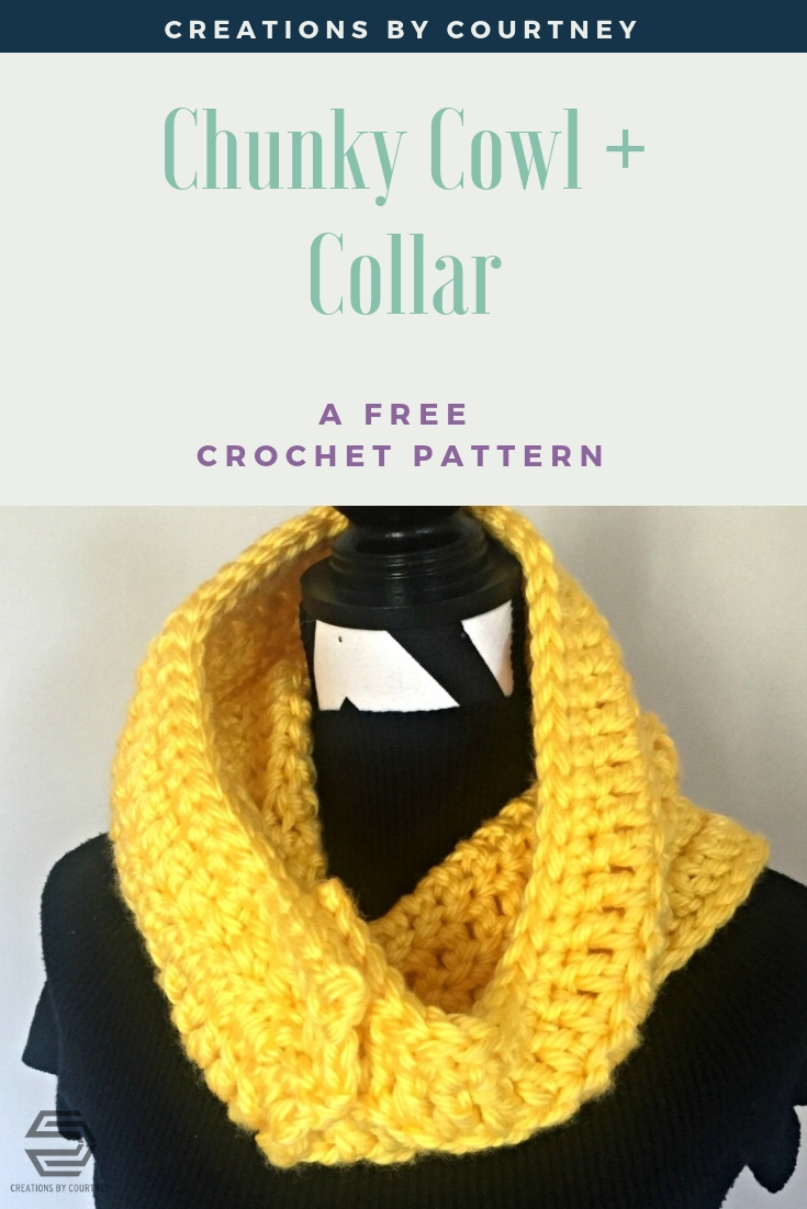 Chunky Cowl + Collar, free crochet pattern