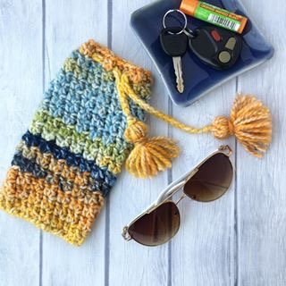 CAAB Crochet Sea Glass Sunglasses Case