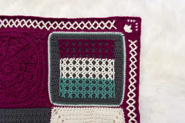 Kisses Blanket Crochet Square, a free crochet pattern, and part of the Creative Crossings Blanket.