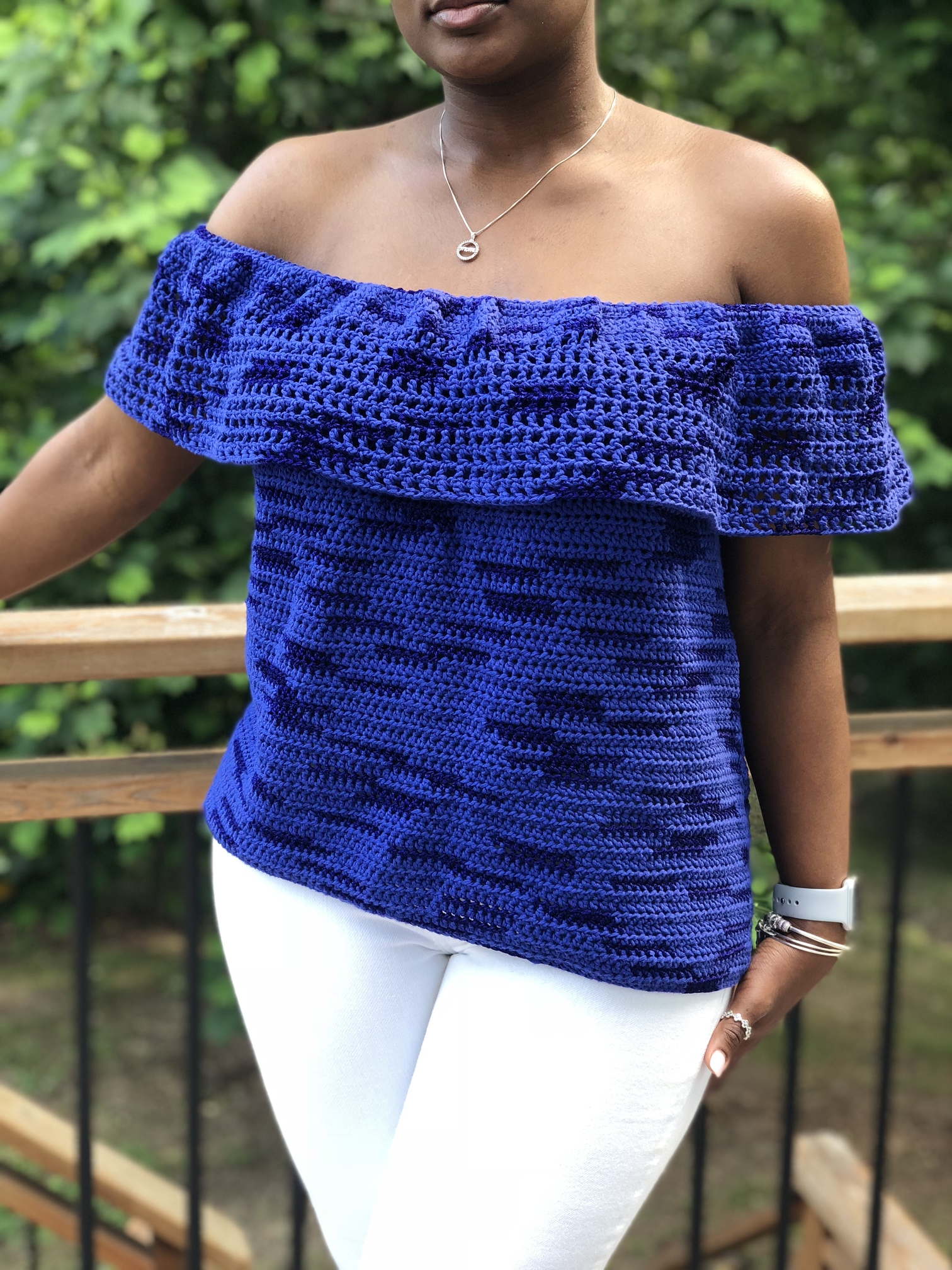 Sea of Summer Top, an easy crochet pattern that shows off your style and the yarn