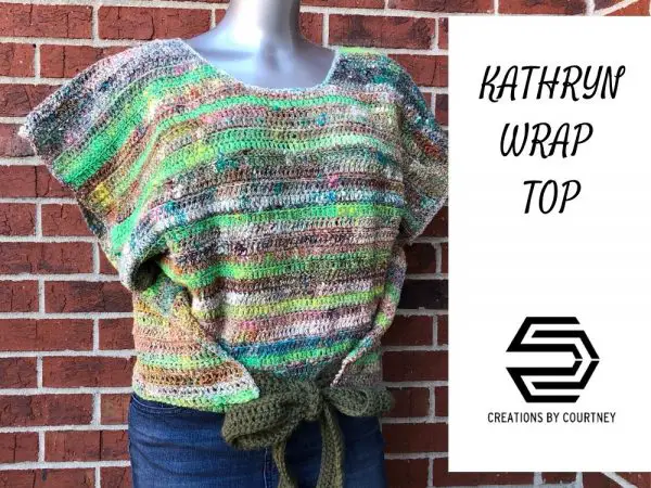 The Kathryn Wrap Top is a size-inclusive crochet pattern. This is a perfect layer piece for spring and summer over a dress or with jeans.