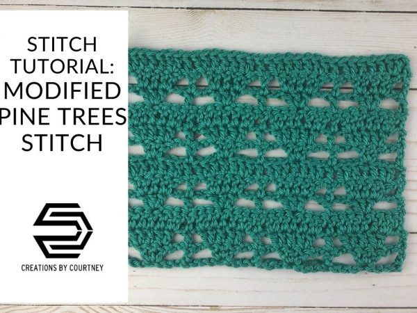 The Modified Pine Trees Stitch offerings alternating lacy and slid sections that can be worked flat and in the round.