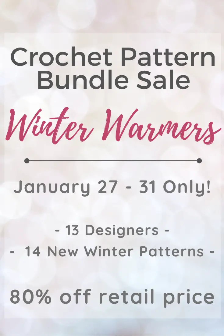 The Winter Warmers Crochet Pattern bundle is only available January 27-31! Get 14 new crochet accessory patterns and a cuddly kawaii for 80% off retail prices. 