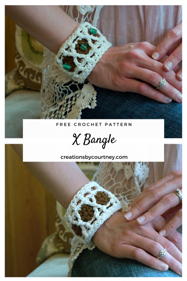 Crochet Bangles Pattern X Bangle: Free Crochet Pattern - Creations By Courtney