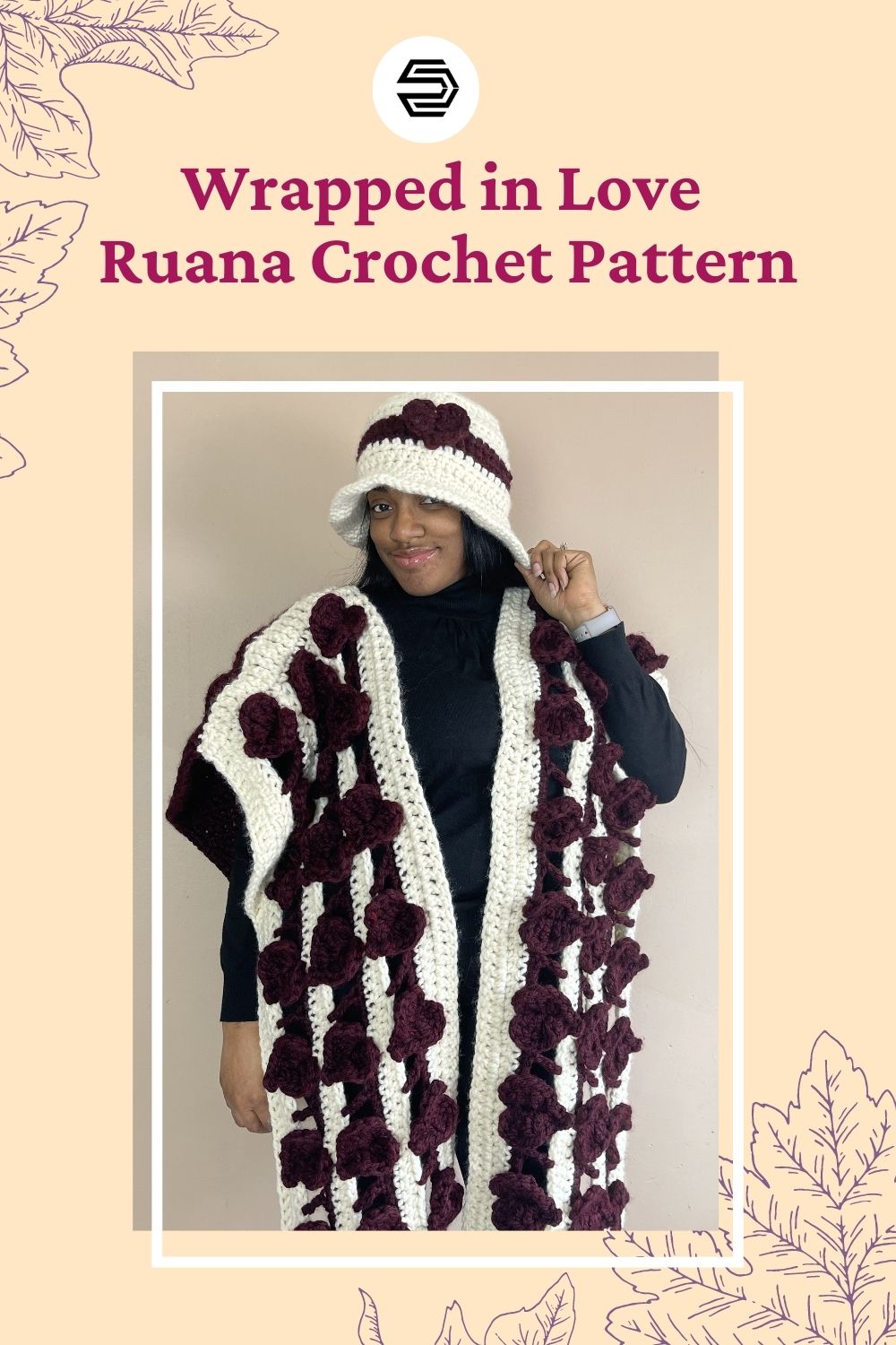 Wrap yourself or your bestie with love in every stitch of the Wrapped in Love Ruana. Inspired by Valentine's Day, but can add a touch of elegance to any outfit on a chilly day. This crochet ruana patterns features a large heart for the back, and rows of floating hearts on the front. With the extra length at the front, easily wrap for added warmth. 