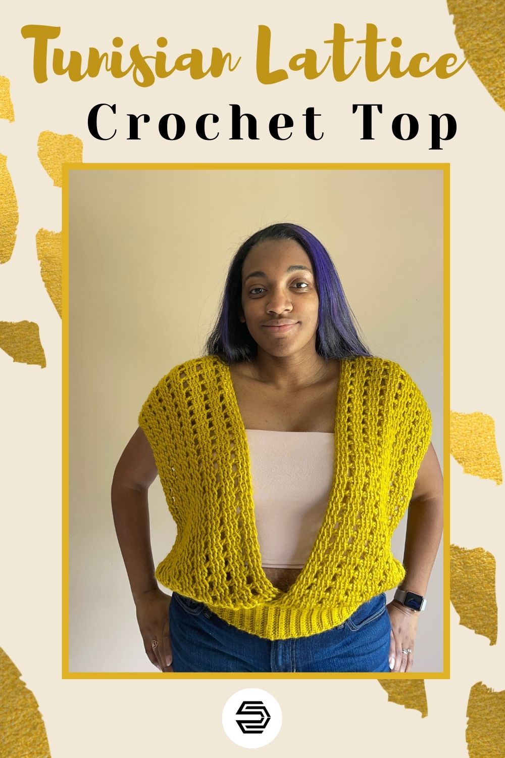 The Tunisian Lattice Top is an easy, fast tunisian crochet lace garment. It requires only three stitches to make this easy to wear and layer top for summer activities, or layer for cool weather days. #creationsbycourtney #freecrochetpattern