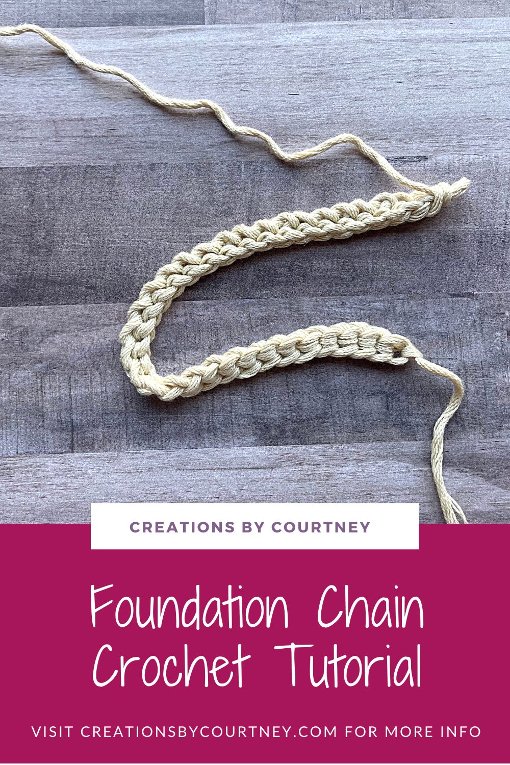 The foundation chain crochet tutorial is a great alternative to the standard chain or working slip stitches in a chain. It can be used for ties, belts and more.