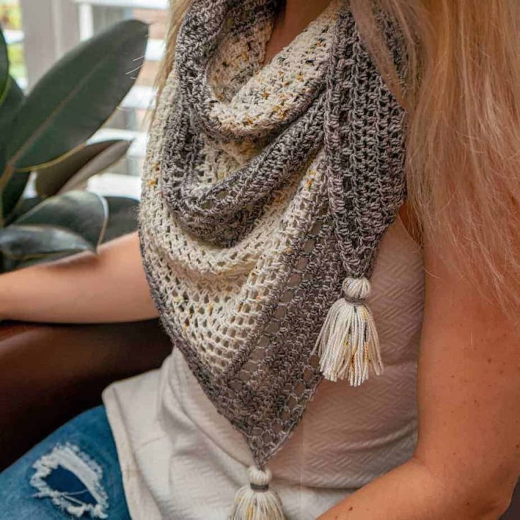 Image for Easy Tonal Crochet Triangle Shawl