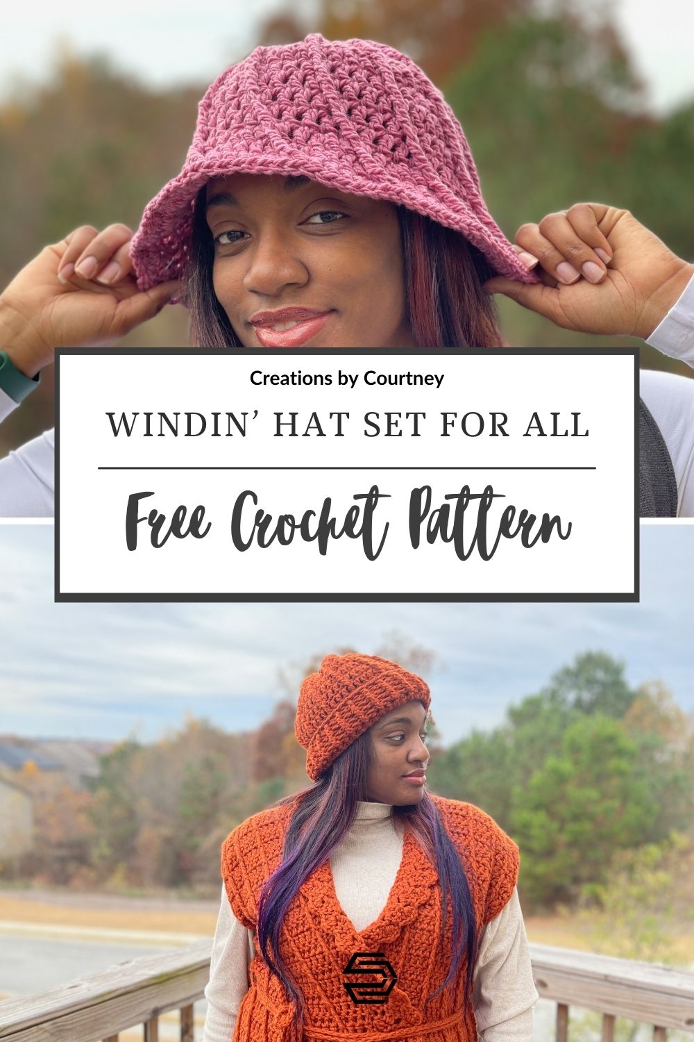 Whether you like beanies or bucket hats, these chunky crochet hats work for all! Made with bulky weight yarn, you can create stylish crochet accessories for all. Available in 4 sizes.