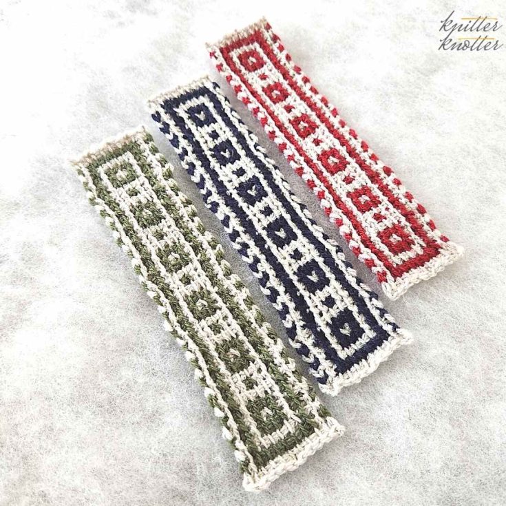 Image for Tunisian Mosaic Crochet Bookmark 