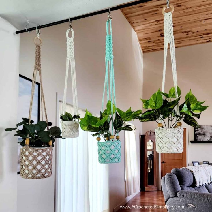 Image for Crochet Plant Hanger Pattern - 3 Sizes